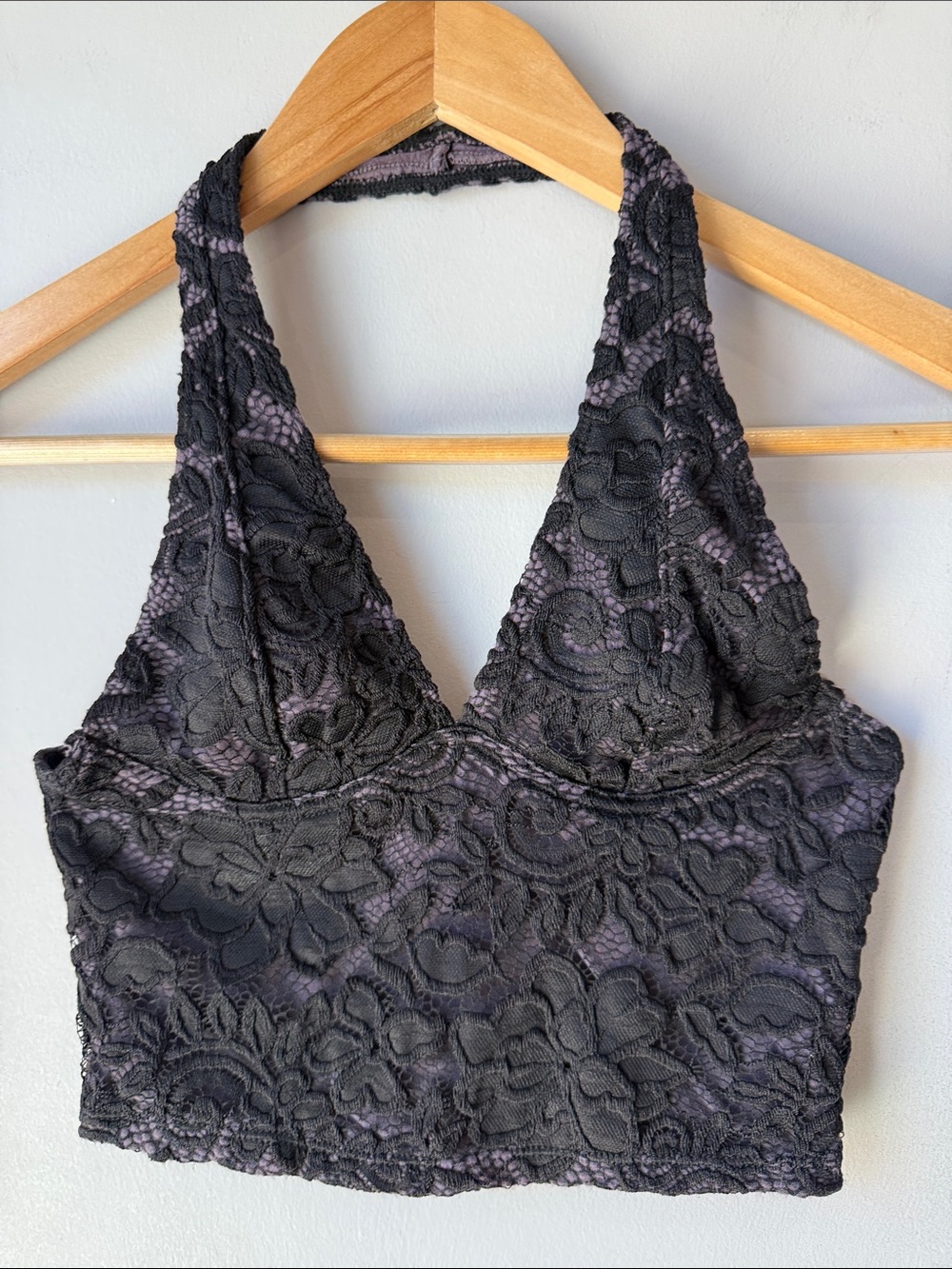 Kimchi Blue Lace Halter Bralette Crop Top
